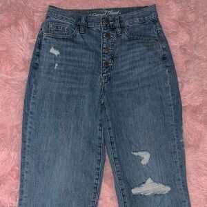 Universal Thread Blue Distressed Straight Leg Jeans